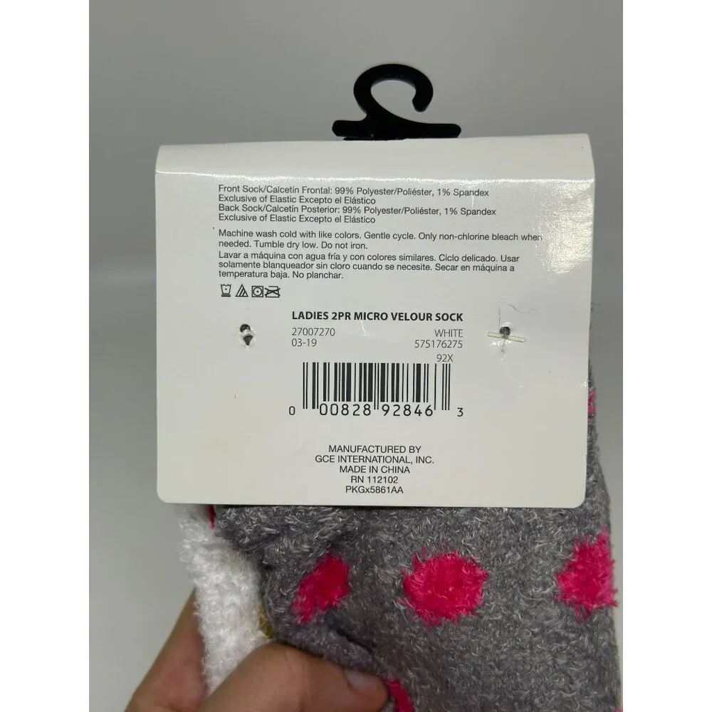 NEW Taco Bout It Micro Velour Socks 2-Pair Women's Boot Crew Cozy Fuzzy‎ 4-10
